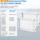 2-Pack X6670 MERV 13 Filter Compatible with Lennox X6670 Healthy Climate 16" x 25" x 5" Furnace Filter Model HCF16-11 for HVAC System,Part # X6670(HCF16-10)
