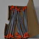 Yesland 20 Pack Tent Stake Heavy Duty, 10 Inch Non-Rust Metal Tent Pegs Ground Yard Stake Tent Spikes for Camping Patio, Garden, Canopies, Grassland, Outdoor, Hiking, Orange