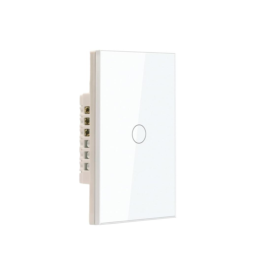 WiFi Smart Light Switch 118X72X34MM Need Neutral Wire,2.4GHz Wi-Fi Touch Switch,Work with Smart Life/Tuya App, Compatible with Alexa and Google Home, White 1 Gang