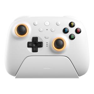 8Bitdo Ultimate 2 Wireless Gaming Controller with TMR Joysticks, Switchable Hall Effect/Tactile Triggers, 8Speed Wireless Tech, Charging Dock, RGB Fire Ring for PC & Android - White