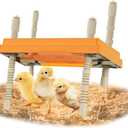 Brooder Plate with Adjustable Temperature & Height,10" x 10" Chick Heat Plate (Orange)
