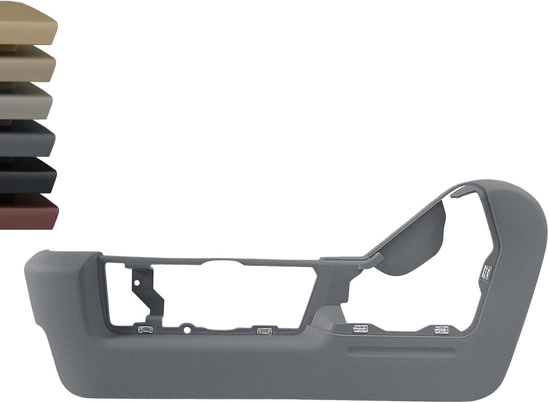 Driver Side Power Seat Trim Panel | for 2009-2014 Ford F150,2010-2014 Lincoln Mark LT Truck Accessories | Replaces BL3Z-1562187-BB BL3Z1562187BB Front Seat Plastic Cover Bezel (Steel Gray)