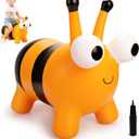 ZOOJOY Bee Bouncy Animals Hopper, Inflatable Bouncing Hopper, Outdoor Indoor Jumping Bounce Hopping Toys for Toddlers, for 18 Months 2 3 4 Year Old Kid Toddler