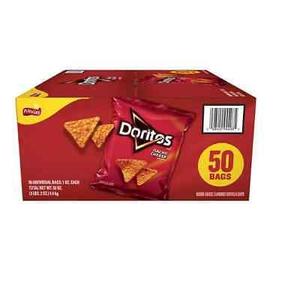 Doritos Flavored Tortilla Chips, Nacho Cheese, 1 Ounce (Pack of 50), BB OCT 7/ 2025