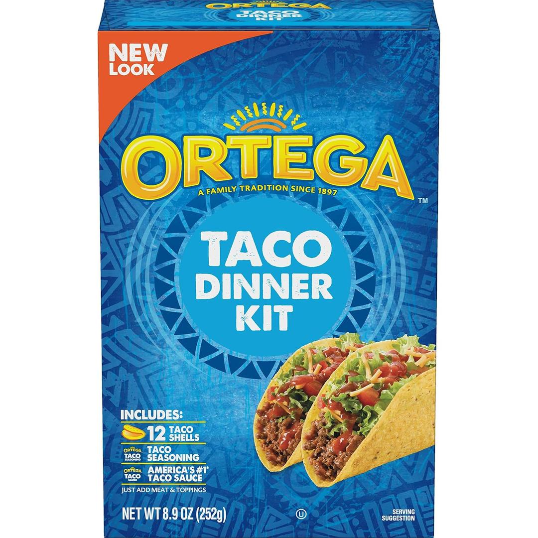 Ortega Yellow Corn Taco Dinner Kit, 12 Count BB Date Dec 17 2025