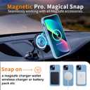 Hualele Magnetic for iPhone 14 Case & iPhone 13 Case,Compatible with MagSafe, Military Grade Dropproof Translucent Matte Hard Back Soft Edge Slim Phone Case iPhone 13/14, Peak Blue