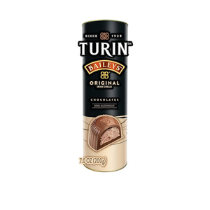 Pack Of 2 Turin Baileys Milk Chocolate Truffles, Milk Chocolates Filled With Baileys Flavored Non-Alcoholic, 7oz Tube Great for Gifts and Treats