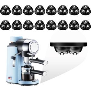 Appliance Casters - Furniture Sliders & Appliance Rollers for Kitchen, Coffee Machine, Blender, Oven Countertop Sliding (Black, 16pcs)