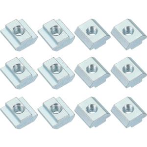 PATIKIL M10 Sliding T Nuts, 12 Pcs Hammer Head Fastener Nut Thread T Slide Drop in Nuts for European Standard 4545 Series 10 mm T-Slot Aluminum Extrusion Profile