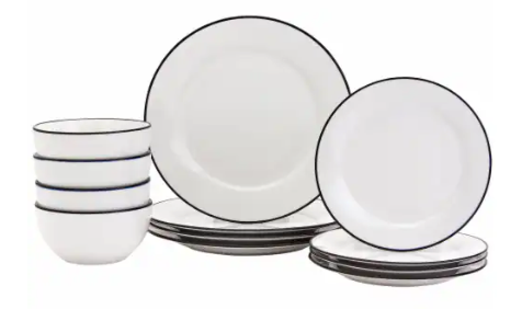 TTU Gallery 12Pc Burke Dinnerware Set