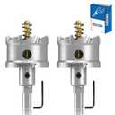 2 Inch Diamond Core Drill Bit for Porcelain Tile Ceramic Marble Granite Drilling,BRSCHNITT 1pc Vacuum Brazed Diamond Hole Saw with 5/8-11 Thread (50mm)&Adapter