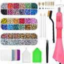 Bedazzler Kit with Rhinestones, Hot Fixed Gems Craft Applicator - Diamond Painting Pen, Wax Pencil, Tweezers, Tray, Cleaning Brush, Picker Rhinestones Crystals for DIY Clothes Shoes