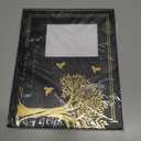 9.8"L x 7.8" H x 0.5" Funeral Guest Book For Memorial , A guest Book for Funeral with Gold Engraving - Memorial Guest Book Space for Name , Contact/Address Memory & Thoughts Memorial Service Registry