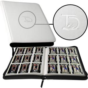TopDeck 500 Card Ringless Zip Binder Pro - 9-Pocket Pages Side Load Sleeve TCG Storage Portfolio, Compatible with Pokemon, Yu-Gi-Oh, One Piece, MTG, Comic Trading Collectible Cards - White
