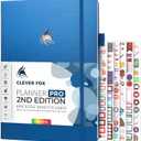 Clever Fox Planner PRO 2nd Edition  Undated Weekly Agenda Planner for Setting Goals, Tasks & Time Management  Life Organizer with To-do Lists & Habit Trackers  Large, 8.5x11 (Mystic Blue)