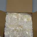 16 Pcs Wedding Pearl Bow Chair Decor Satin Ribbon Bows with Pearl Beaded String Garland Aisle Chair Sashes Decorations for Ceremony Coquette Party Banquet Decor (Ivory)