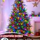 2-Pack Extentable C9 Christmas Lights Outdoor Indoor, 66 FT 100 LED Christmas String Lights Plug in with 8 Modes & Timer, Waterproof Fairy Twinkle Light for Xmas Tree Yard Decorations (Multi-Colored)