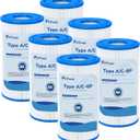 Fil-fresh Type A or C Pool Filters Cartridge Compatible with Intex Krystal Clear 530/1000/1500 GPH Filter Pump, Replaces Intex Type A or C, 29000E, 6-Pack