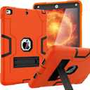 OKP Case for iPad 6th Generation/iPad 5th Generation/iPad 9.7 inch/iPad Air 2, Hybrid Shockproof Rugged Protective Cover for ipad 9.7 inch 2018/2017 with Built-in Kickstand (Orange+Black)