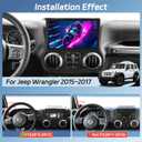 [2+64G] Car Radio for Jeep Wrangler 2015 2016 2017 with Wireless Carplay and Android Auto - 10 Inch Touchscreen Android Car Stereo - DSP/WiFi/GPS/Bluetooth/Mirror Link/SWC + AHD Backup Camera