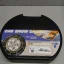 Snow-Chains Auto Fixing 1 Min Quick Fit Easy Installation Tire-Chains, Portable Reusable Universal Emergency Tire Traction Chain for Passenger Car, Pickup Trucks and SUV - Set of 2