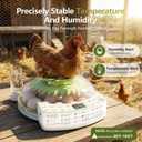 22 Eggs Smart Incubator, One-Click Hatching, Automatic Temp Humidity Control, Auto Egg Turner, Built-in Egg Candler, Music Reminder Poultry Hatcher for Chicken Duck Quail Pigeon Classroom Home Use