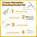 IWIWE W10426979 18" Compact Dishwasher Mounting Bracket Kit Fit for Whirlpool, KitchenAid and Maytag Compact 18 Inch Dishwasher for Granite and Quartz Countertops (W10426979 (18") for Slim Compact)