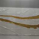 VAYIMDH Canvas Abstract Art White Large Wall Decorations for Living Room Gold Foil Abstract Wall Hanging Oil Painting for Office 29"x 58" Home Decor