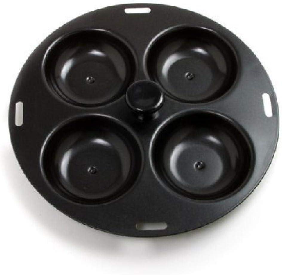 Norpro 992 Nonstick 4-Egg Poacher, 8.5 inch, Black