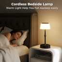 LED Cordless Lamp, 5 Colors Stepless Dimming Table Lamp, Built-in 4400mAh Rechargeable Battery with USB Charging Port, Portable Touch Bedside Light for Patio, Restaurant, Dining(2, Black)