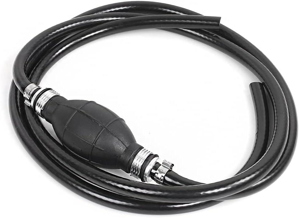 Fuel Line Assembly,5/16in Nylon Braided Marine Boat Fuel Line Hose Assembly with 1PCS Primer Bulb for Marine Outboard Boat Motor RVs Tractors and Caravans,6FT
