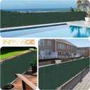 Balcony Privacy Fence Screen 3' x 50' Mesh Windscreen Fencing Shield Cover Included Cable Ties for Deck Apartment Porch Backyard Patio Outdoor, Green