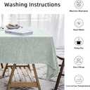 Waterproof Cotton Linen Tablecloths Rectangle Dining Table Cloth, Wipe Clean Indoor & Outdoor Table Cover for Buffet Party and Banquets, Wrinkle Resistant54"x70" Greyish Green
