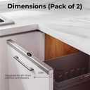 2 Pack 23 inch Stainless Steel Drawer Edge Guard, Slip-on Cabinet Door Protector with Strong 3M Double Sided Adhesive Tape, Fits 3/4" Thick Doors and Drawers,Rustproof Brushed Stainless