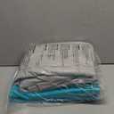 QPAU Inflatable Toddler Travel Bed with 3-Sided Safety Bumpers, Extra Large Kids Air Mattress, Includes Detachable Mattress, Portable for Camping, Travel, Home Use (Cyan)