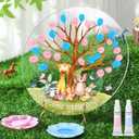 Pasimy Gender Reveal Fingerprint Tree Boy or Girl Party Ideas Baby Shower Guest Book Party Game Gender Reveal Party Supplies for Baby Shower He or She Party Keepsake(Animal)