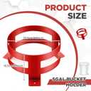 Kritkin 2 Pcs 5 Gallon Bucket Holder 11.6 x 6.5 Inch Red Bucket Holder Mount for RV, Truck, Cart