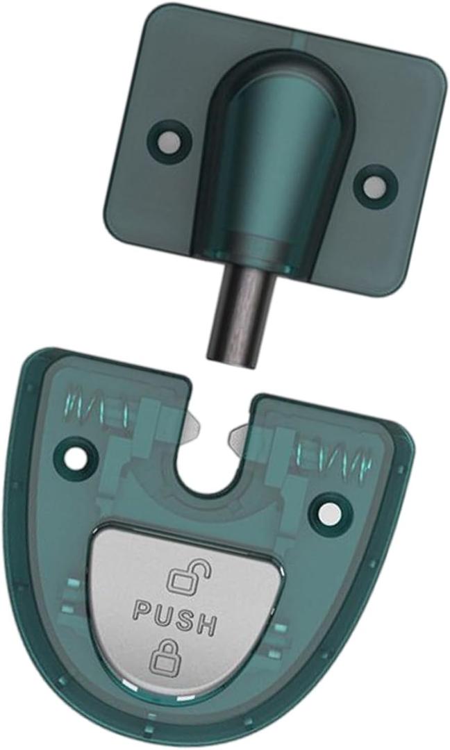 Magnetic Door Stoppers Without Drilling Silents Floor Mount Portable Door Holders for Bottom of Door Adhesive or Screws (Dark Green)