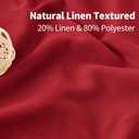 YoungsTex Red Linen Curtains 84 Inches Long for Living Room, Light Filtering Drapes with Grommet Semi Sheer Privacy for Bedroom Dining Room, 2 Panels, 52 X 84 Inch (Sliver-red Color)