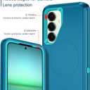I-HONVA for Samsung Galaxy S25 Plus Case,Galaxy S24 Plus Case [Compatible with MagSafe] Shockproof 3-Layer Full Body Protection [Without Screen Protector] Rugged Heavy Duty Cover,Turquoise