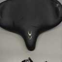 Oversized Bike Seat for Men & Women Comfort, Extra Wide Bicycle Seat Cushion, Comfortable Wing Padded, Large Replacement Saddle for Peloton, Stationary Exercise Bike, Ebike, Cruiser, City Bike (Black)