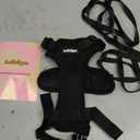 rabbitgoo Cat Harness and Leash Set, Escape Proof Kitten Harness for Safe Outdoor Walks, Soft Breathable Adjustable Vest with Reflective Strips for Kittens and Small Cats, Black, Xs