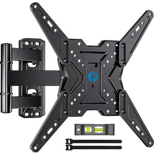 Pipishell Full Motion TV Wall Mount for Most 26-60 inch TVs, 55 inch Compatible, with Swivel, Tilt, Extension, Single Stud Articulating TV Mount Bracket, Holds up to 77 lbs, Max VESA 400x400mm, PIMF11