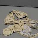 MakeMeChic Women's Polka Dots Thong Bikini Sets High Cut Micro Sexy Bathing Suit Swimsuit (M)