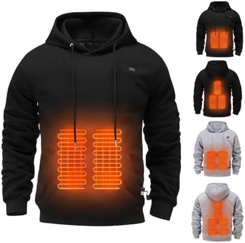 Heated Jacket Hoodie For Men & Women Autumn Winter Heating Casual Sweatshirt Winter Coat Outdoor Not Include Battery
