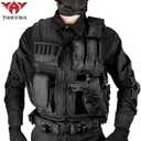 YAKEDA Tactical Outdoor CS Game Vest Adjustable Fit Adult (One Size, Green)