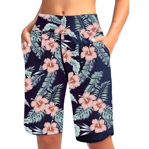 Viodia Women's 9" Long Swim Board Shorts with Pockets High Waisted Beach Swimsuits Knee Length Short for Women with Liner, M Viodia Women's 9" Long Swim Board Shorts with Pockets High Waisted Beach Swimsuits Knee Length Short for Women with Liner, M