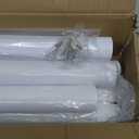 AeedWisp Closet Rod 50-87 Inches, Adjustable Heavy Duty Metal White Closet Rods for Hanging Clothes 1.3 Inches Diameter for Wardrobes Laundry