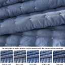 WDCOZY Blue California Cal King Size Quilt Bedding Sets with Pillow Shams, Oversized Lightweight Soft Bedspread Coverlet, Quilted Blanket Thin Comforter Bed Cover, 3 Pieces, 118x106 inches