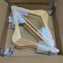 AMKUFO Kids Wooden Hangers 10 Pack, 12.75 Inch Natural, Solid & Durable, Ideal for Kids Aged 0-10